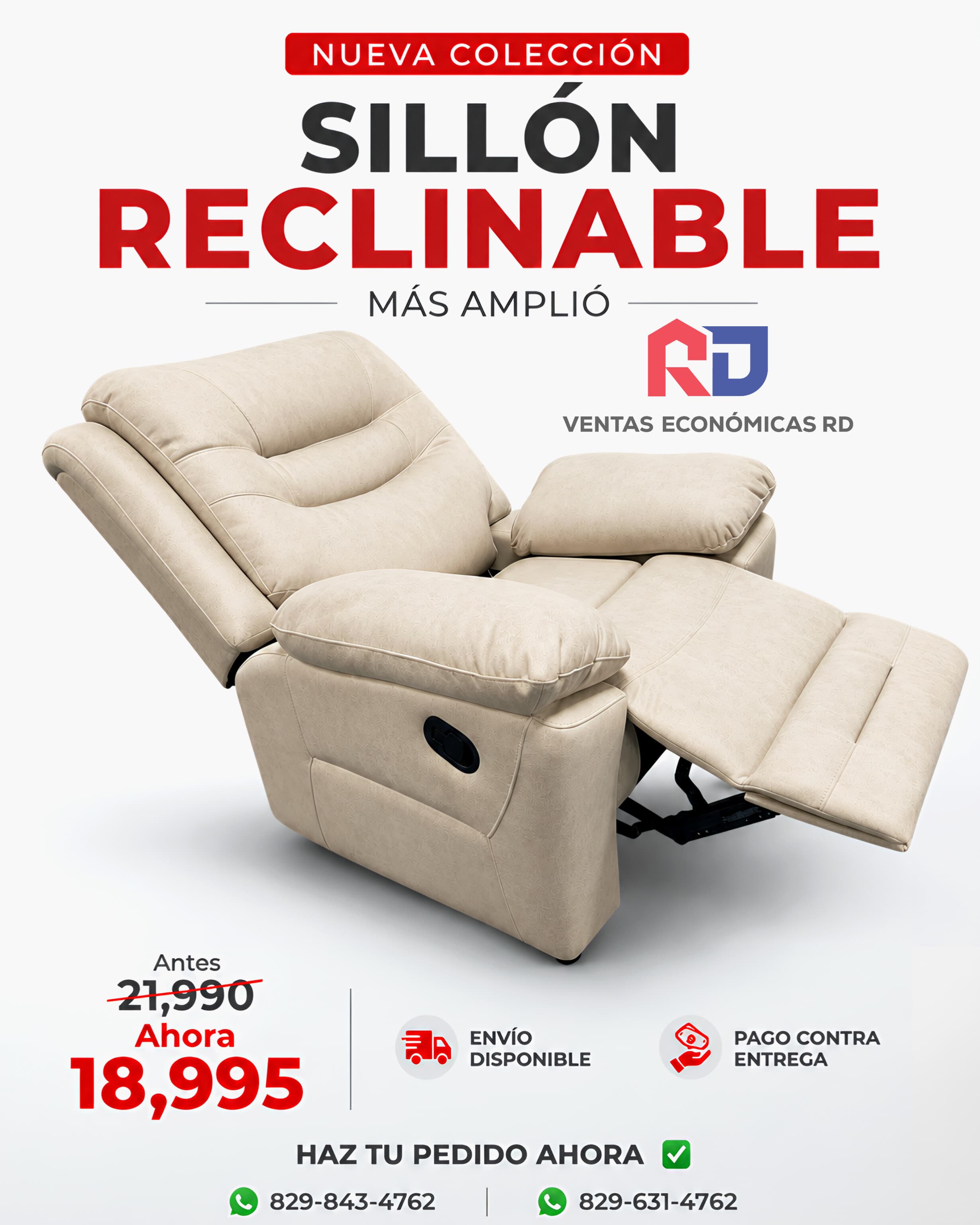 Sillon reclinable extra grande 