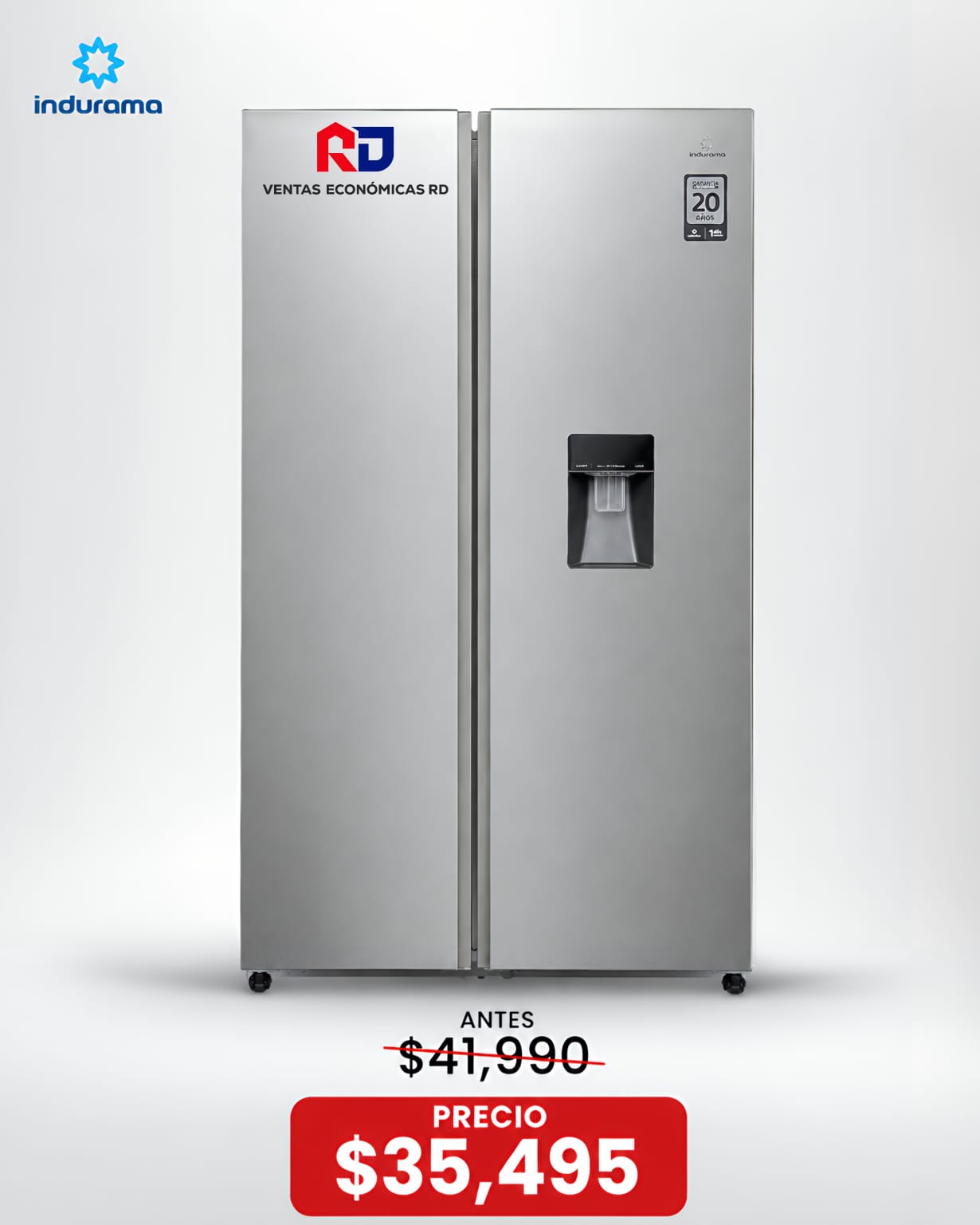 ​Nevera Indurama Side by Side Croma | Oferta Especial RD$35,495