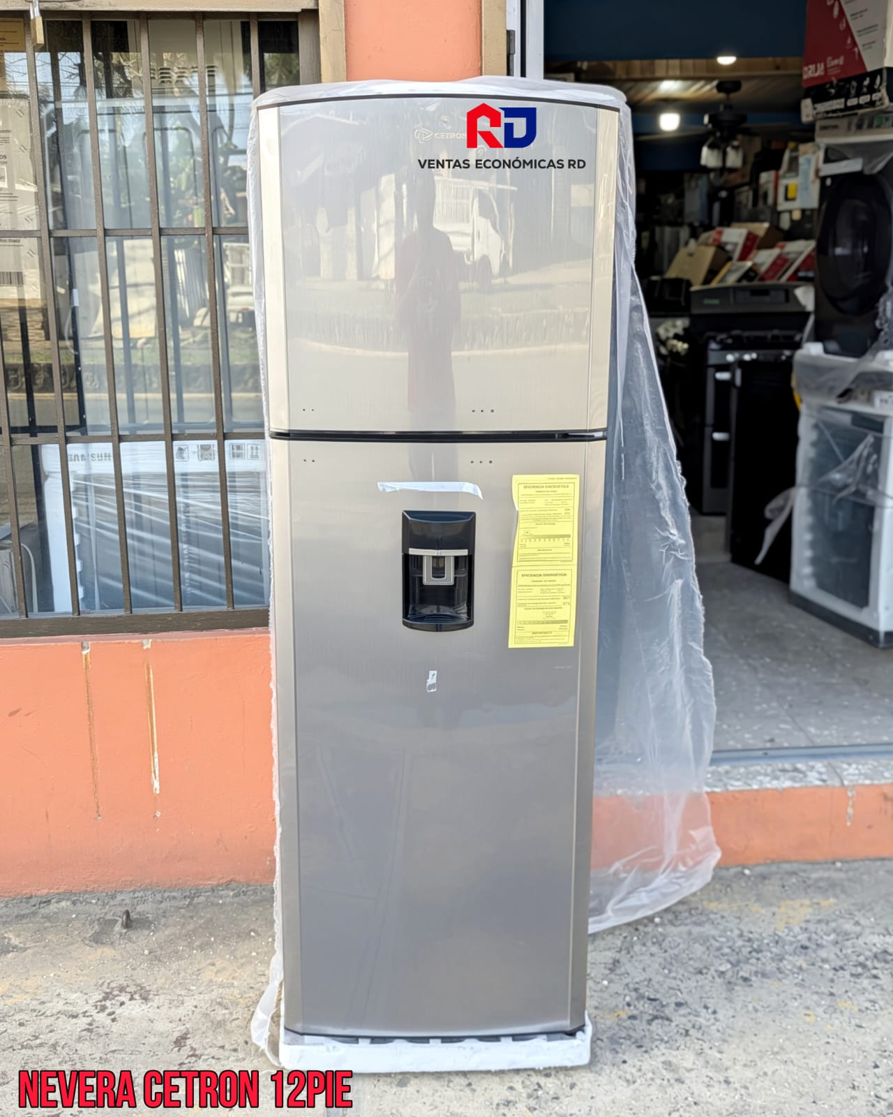 Nevera Cetron 12 Pies Cúbicos con Dispensador de Agua Inoxidable | Ventas Económicas RD