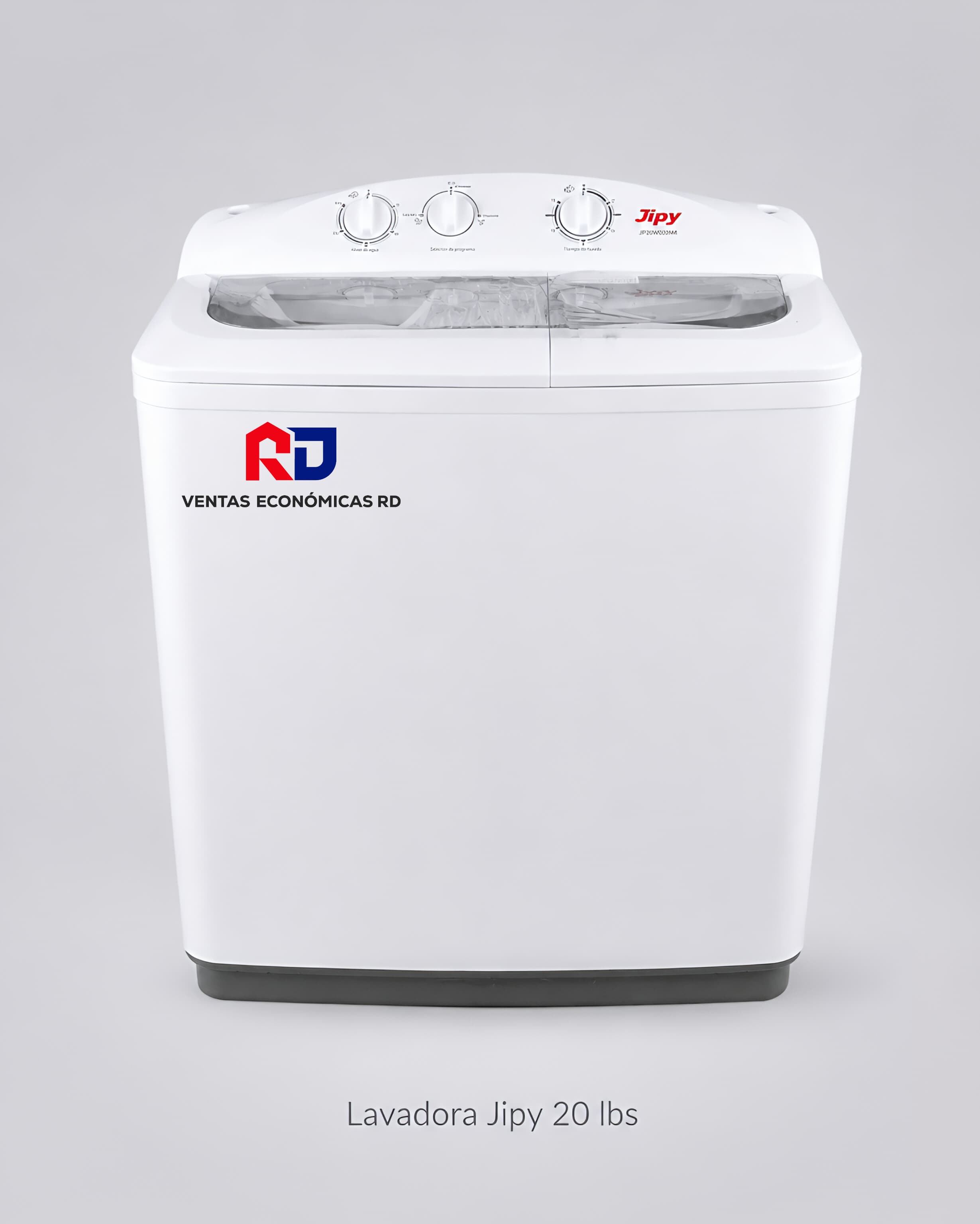 Lavadora Semiautomática Jipy 20 lbs de Doble Tina con Centrifugado de Alta Potencia y 1 Año de Garantía