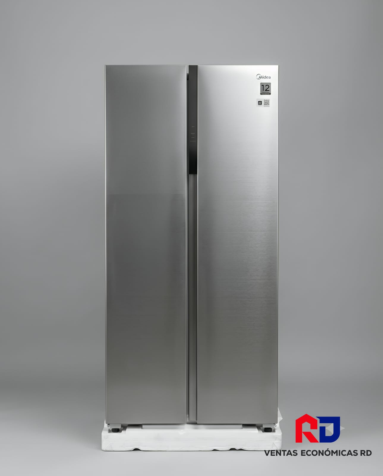 ​Nevera Midea Tipo Libro (Side by Side) Inverter de Gran Capacidad con Amplias Divisiones