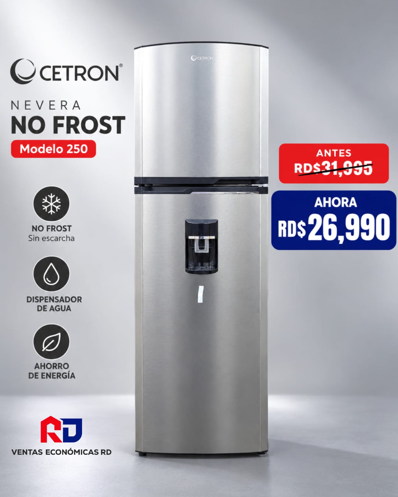 Nevera No Frost Cetron Modelo 250 – ¡Ahorro, Espacio y Cero Escarcha