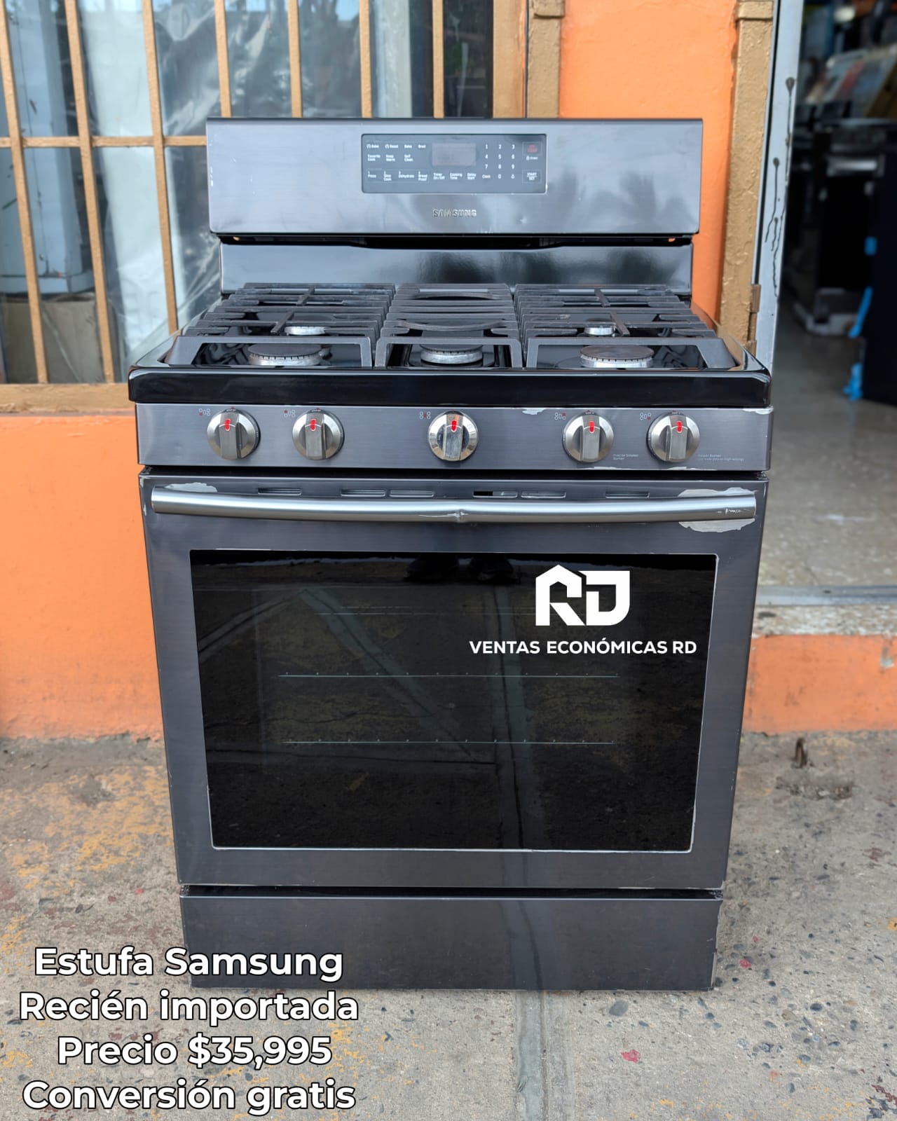 Estufa Samsung a Gas Recién Importada con Conversión Gratis