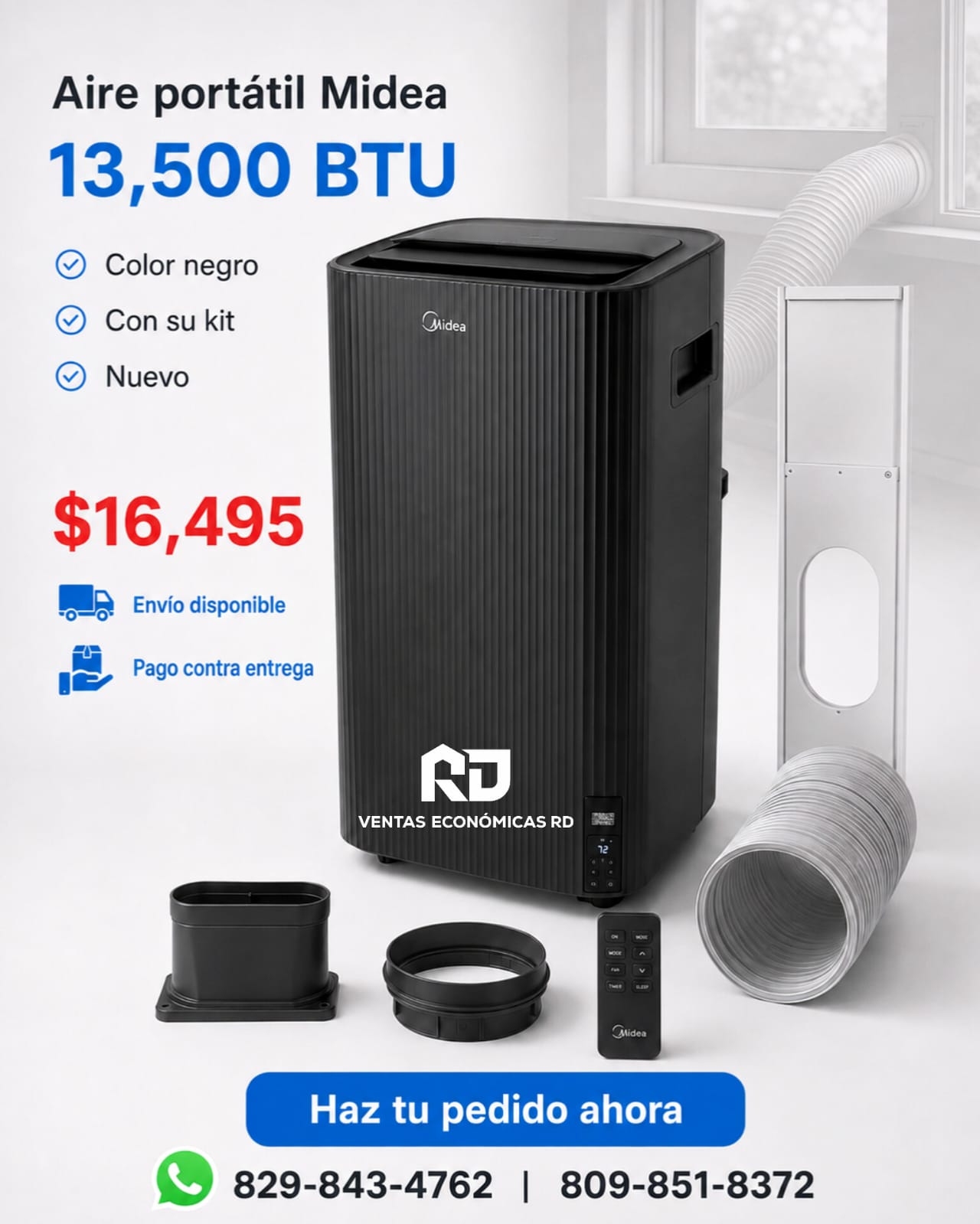 Aire portatil midea 13,500BTU