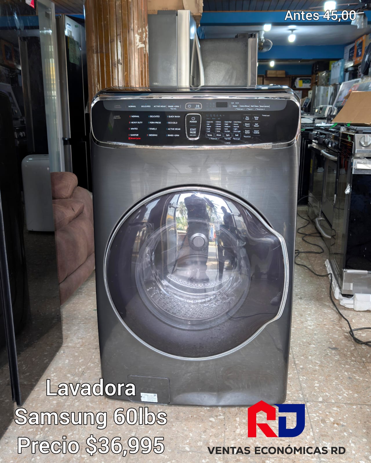 Lavadora Inteligente Samsung FlexWash 2 en 1 de 6.0 Cu. Ft. | Recién Importada