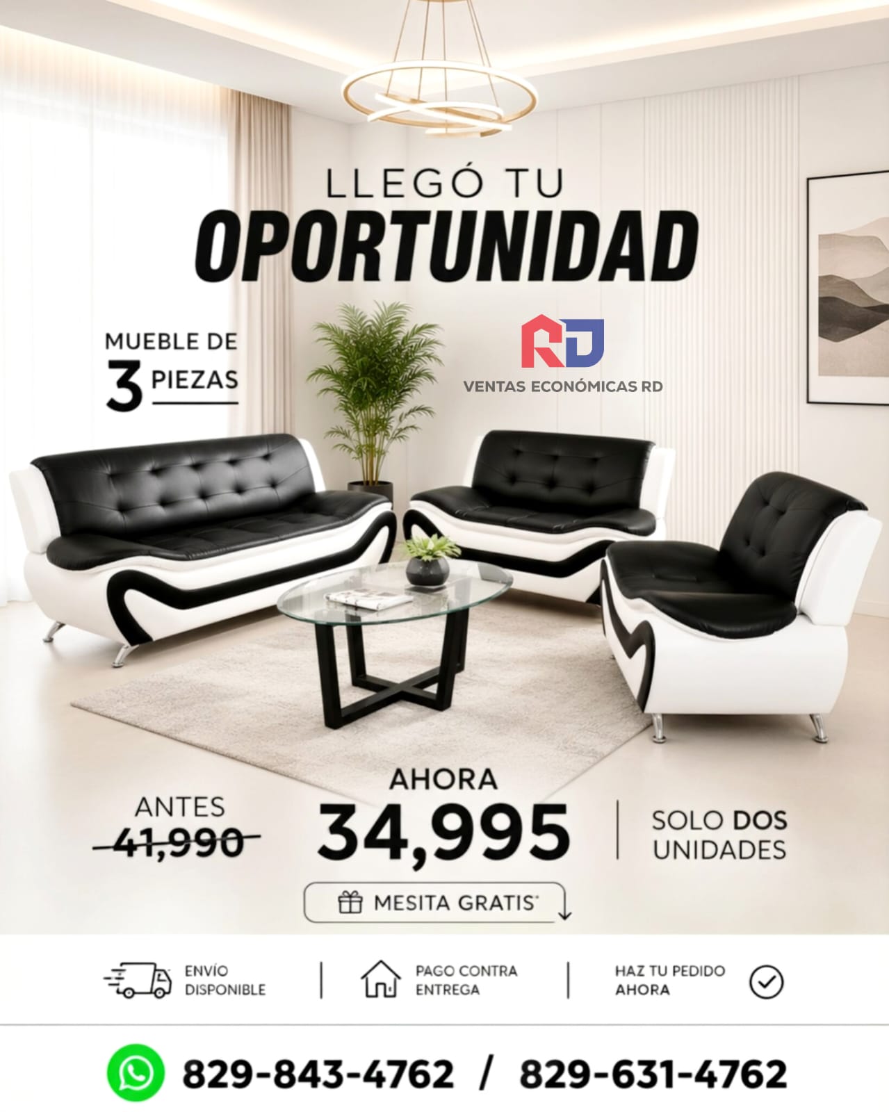 juego de muebles de 3